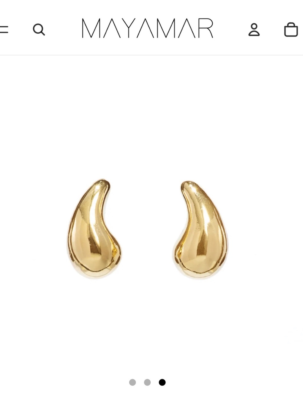 Mayamar Gold Bold Drop Earrings (NWT)